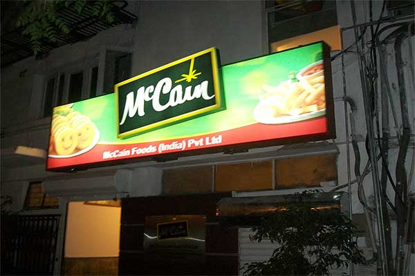 Sign Board Design and Fabrication for McCain in Delhi