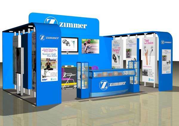 exhibition stall designing for Zimmer