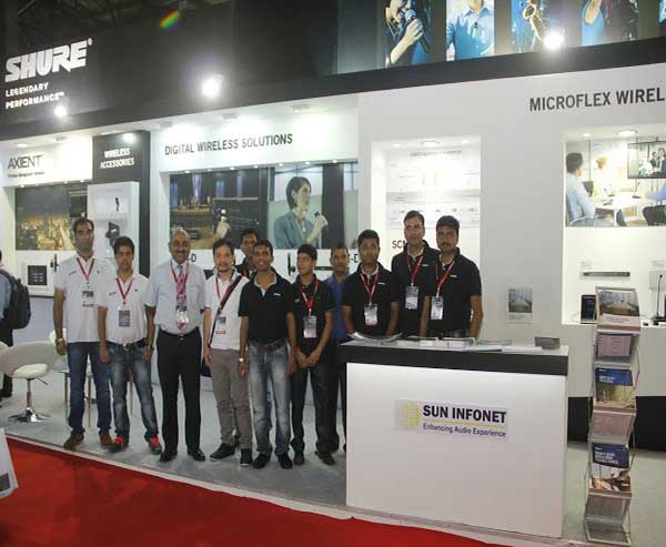 exhibition booth for SunInfonet and Shure