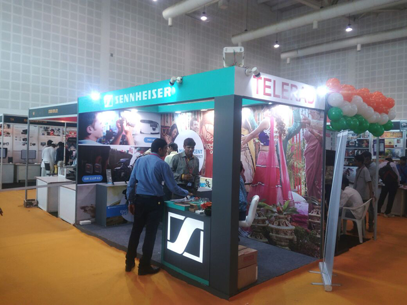 Sennheiser  Exhibition Stall Designed & fabricated with a unique Creativity at Ahmedabad