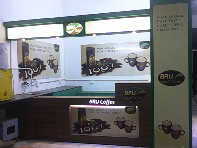 Indoor Kiosk Designed and Fabricated for HUL: bru coffee
